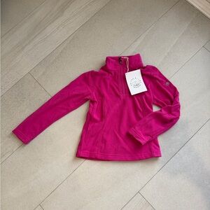NWT Kids Poivre Blanc Micro Fleece Quarter Zip Sweater